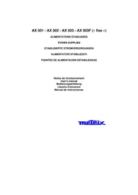 Notice METRIX AX 503A Chargeur de batterie