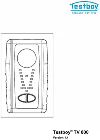 Notice Testboy TESTAVIT TV 800 équipements de mesure