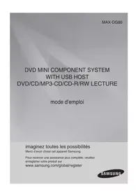 Notice SAMSUNG MAX-DG86 Chaîne Hi-Fi
