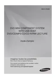 Notice SAMSUNG MAX-DG89T Chaîne Hi-Fi