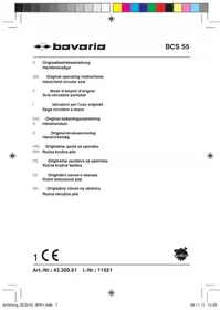 Notice Bavaria BCS 55 Scie