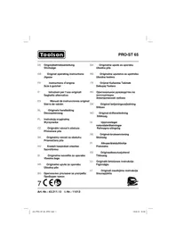 Notice Toolson PRO-ST 65 Scie