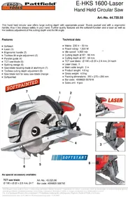 Notice Ergotools Pattfield E-HKS 1600-LASER Scie