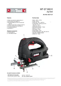 Notice MyTool MT-ST 800E Scie