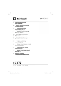 Notice EINHELL GC-KS 18 LI-SOLO Scie électrique