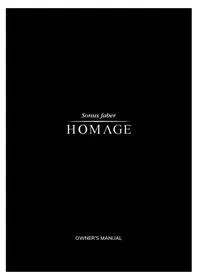 Notice Sonus Faber SERAFINO G2 Haut-parleur