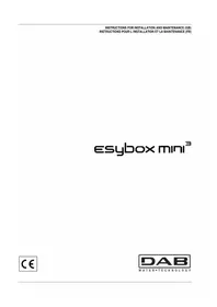 Notice DAB ESYBOX MINI 3 Pompe à eau