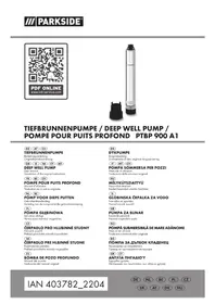 Notice PARKSIDE PTBP 900 A1 Pompe à eau
