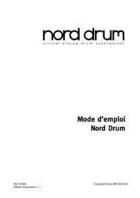 Notice Nord DRUM 3P Tambour ordinateur