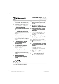 Notice EINHELL AQUINNA 36/38 F LED Pompe de surface