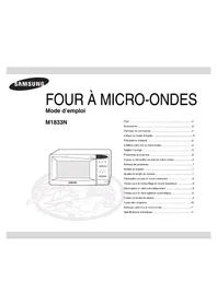 Notice SAMSUNG M1833N Micro-ondes