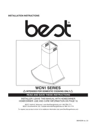 Notice BEST WCN1306SS Hotte
