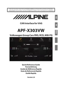 Notice ALPINE APF-X303VW Autoradio