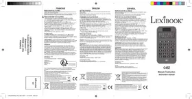 Notice LEXIBOOK C45Z Calculatrice