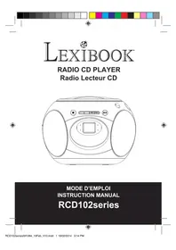 Notice LEXIBOOK RCD102TF Lecteur mp3