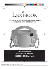 Notice LEXIBOOK RCDK100PP Lecteur mp3