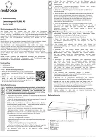 Notice Renkforce RL300 Lamineuse