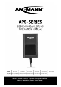 Notice ANSMANN APS300 Chargeur de piles