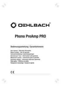 Notice Oehlbach PHONO PREAMP PRO Recepteur