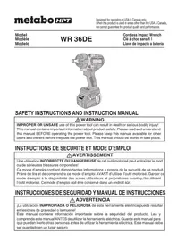Notice METABO WR 36DE Visseuse