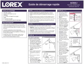 Notice Lorex ACSOL1B Autres accessoires pour appareil photo