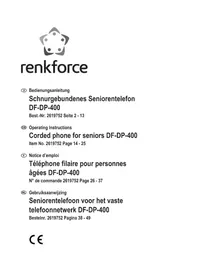 Notice Renkforce RF-DP-400 Téléphone