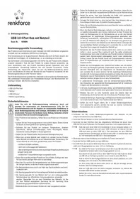 Notice Renkforce RF-3016752 Commutateur