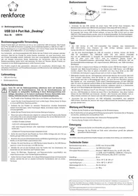 Notice Renkforce RF-3887157 USB hub