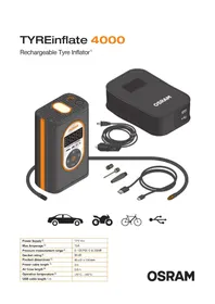 Notice Osram TYREINFLATE 4000 Compresseur