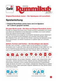 Notice Carlit RUMMIKUB JUNIOR Jeu de société