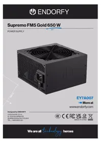 Notice ENDORFY SUPREMO FM5 GOLD 650W Chargeur téléphone portable