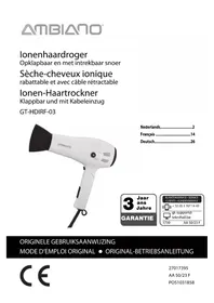 Notice Ambiano GT-HDIRF-03 Sèche-cheveux