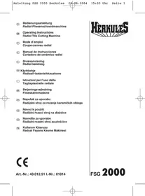 Notice Herkules FSG 2000 Scie