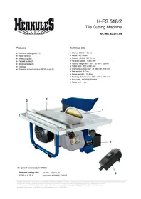 Notice Herkules H-FS 518/2 Scie