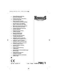 Notice Herkules H-BW 700/1 Scie