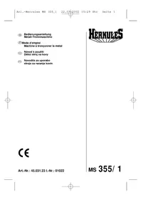 Notice Herkules MS 355/1 Scie