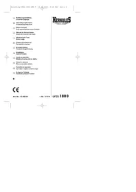 Notice Herkules UFZS 1800 Scie