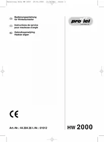 Notice Proviel HW 2000 Broyeur