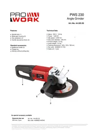 Notice Prowork PWS 230 Broyeur