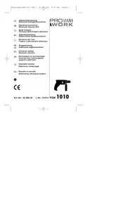 Notice Prowork PSM 1010 Perceuse