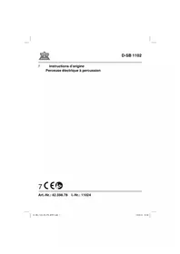 Notice Topcraft D-SB 1102 Perceuse