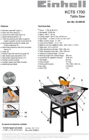 Notice King Craft KCTS 1700 Scie