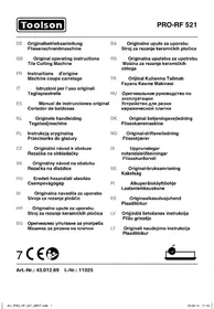 Notice Toolson PRO-RF 521 Scie