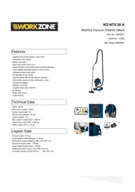 Notice Workzone WZ-NTS 30 A Aspirateur