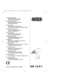 Notice Alpha Tools ASE 14.4-1/2 Bohrmaschine