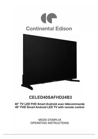 Notice CONTINENTAL EDISON CELED40SAFHD24B3 Télévision