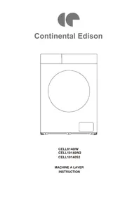 Notice CONTINENTAL EDISON CELL10140S2 Machine à laver