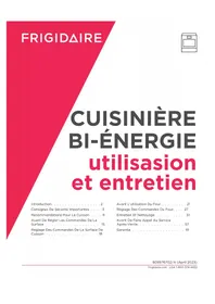 Notice FRIGIDAIRE GCFD3661AF Cuisinière