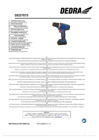 Notice DEDRA DED7875 Perceuse