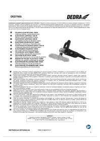 Notice DEDRA DED7955 Polisseuse